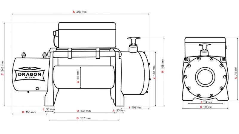 12 V ELEKTRIČNI VINČ DWM 10000 HD - 4536 kg