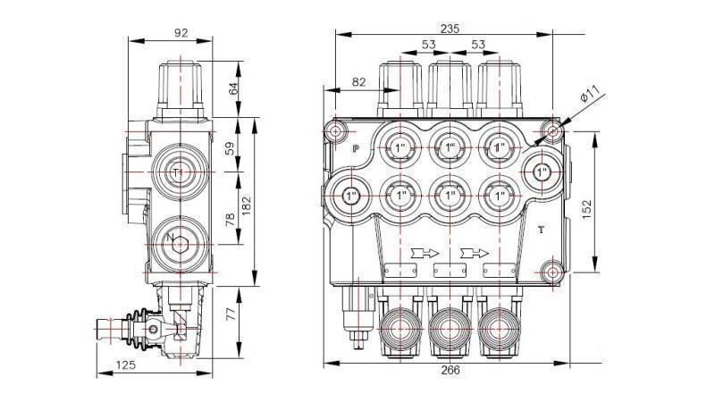 HIDRAULIKUS SZELEP 3xP120
