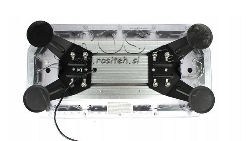 LED MÁGNESES STROBOSZKÓP FORGÓ FÉNY 56 LED 156W 12V-24V