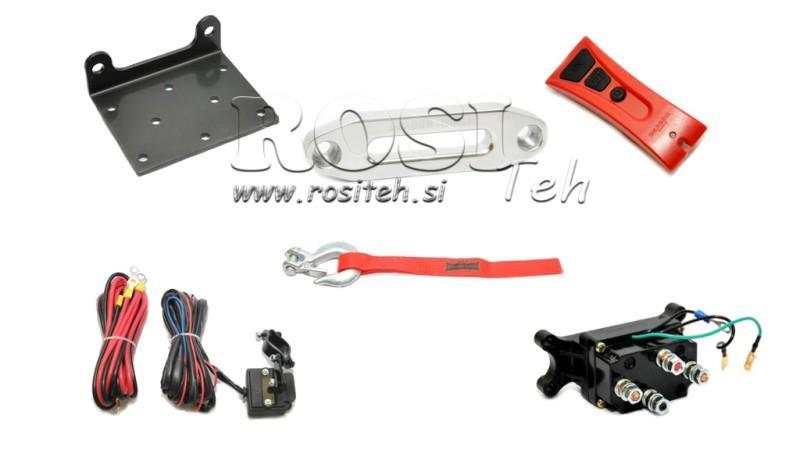 12 V ELEKTRISK WINCH DWH 4500 HD - 2041 kg - SYNTHETISK REB