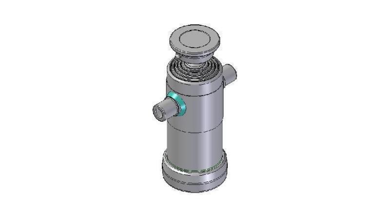 3093S -TELESCOPISK CYLINDER STANDARD/BALL 5 TRIN SLAG 1190 DIAMETER 124