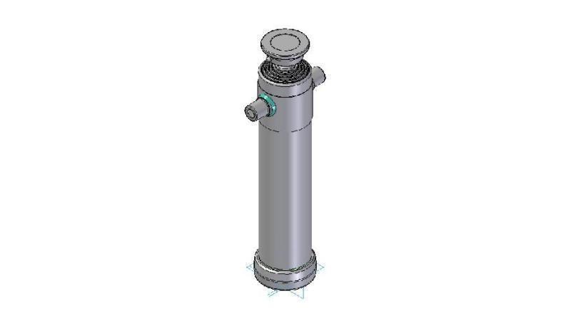 3096S - TELESCOPISK CYLINDER STANDARD/KUGLE 5 TRIN SLAG 2490 DIAMETER 124