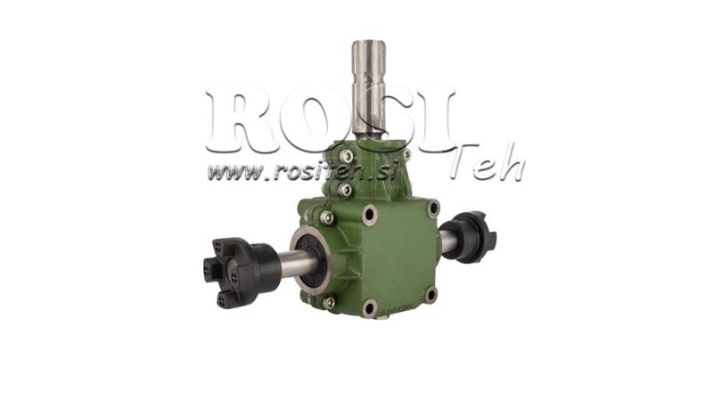 SADA PŘEVODOVEK 1:1.44 (27HP-20KW) PRO ROZMETADLO L:800 Z ŠEDÉHO ŽELEZA S BEZPEČNOSTNÍM SYSTÉMEM