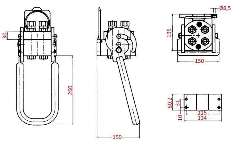 ACCOPPIAMENTO MULTI-FASTER 4 vie BSP1/2 PARTE FISSA