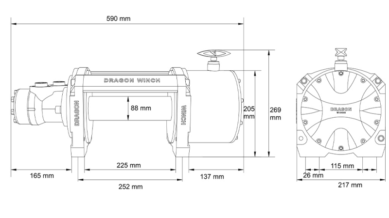 HIDRAULIČNO VITLO DWHI 12000 HD - 5443 kg