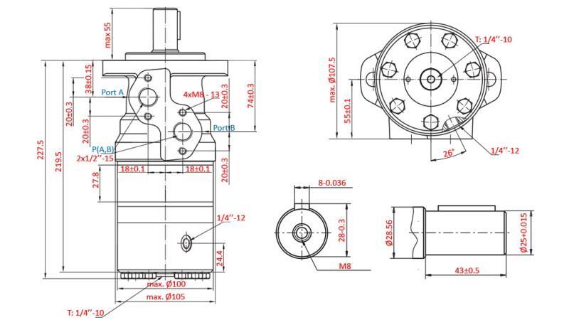 HIDROMOTOR B/MR 160 - Z ZAVORO
