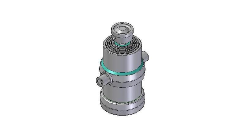 5005S -TELESCOPISK CYLINDER STANDARD/BOLD 5 TRIN SLAG 1275 DIAMETER 190
