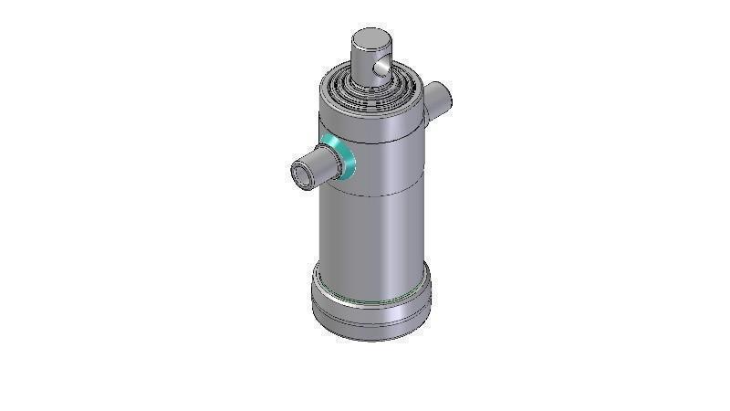 5023F -TELESCOPISK SYLINDER STANDARD/HULL 5 TRINN REISE 1290 DIAMETER 112
