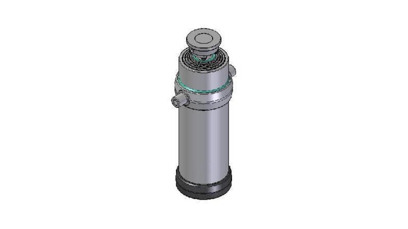 5038S -TELESCOPISK SYLINDER STANDARD/KULE 5 TRINN SLAG 2240 DIAMETER 215