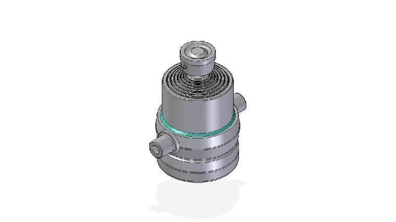 7015S -TELESCOPISK CYLINDER STANDARD/BALL 7 TRIN REJSE 1135 DIAMETER 190