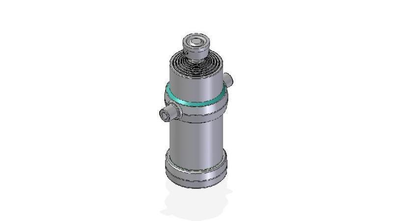7020S -TELESCOPISK CYLINDER STANDARD/BALL 7 TRIN REJSE 2605 DIAMETER 190