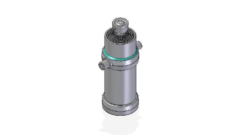 7021S -TELESCOPISK CYLINDER STANDARD/BALL 7 TRIN REJSE 2955 DIAMETER 190
