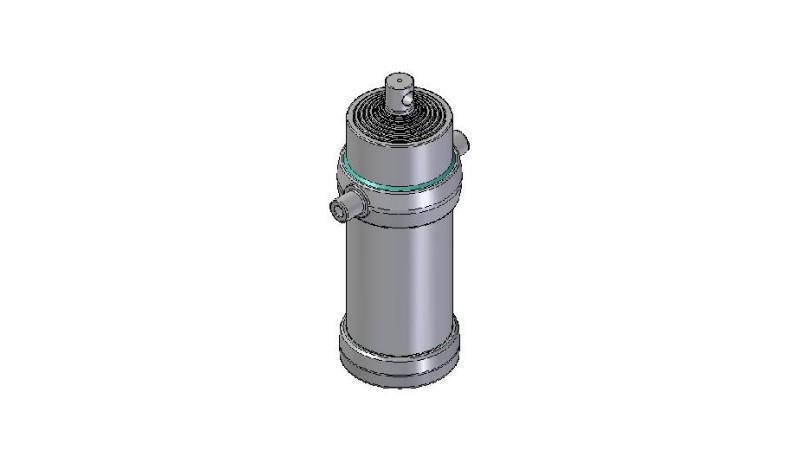 8027F - TELESCOPISK Sylinder STANDARD/HULL 8 TRINN SLAG 3890 DIAMETER 215