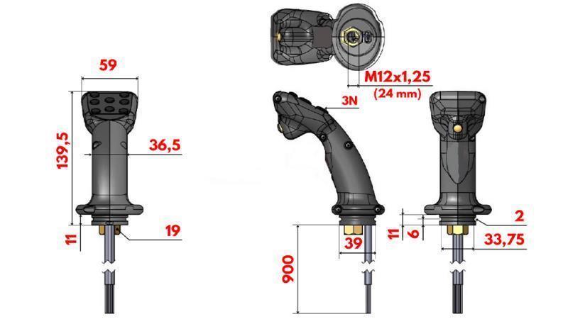 JOYSTICK A CONTROLLO REMOTO - 6 PULSANTI