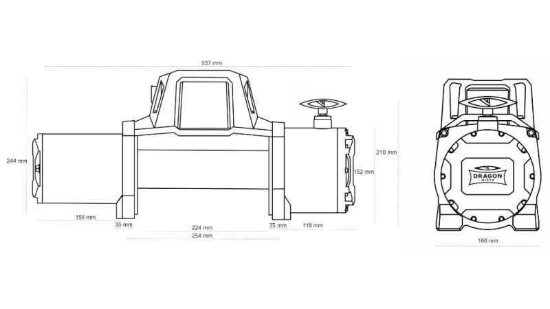 12 V ELEKTRIČNI VINČ DWM 12000 HD - 5443 kg