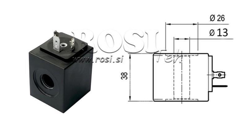 ELEKTROMAGNETISK SPOLER 24V DC - fi 13mm-38mm IP65