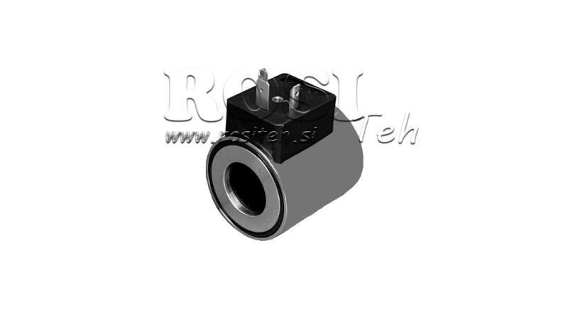 ELEKTROMAGNETISK SPOLER 12V DC TIL CETOP 3 VENTIL - fi 23.4mm-50.7mm 30W IP65