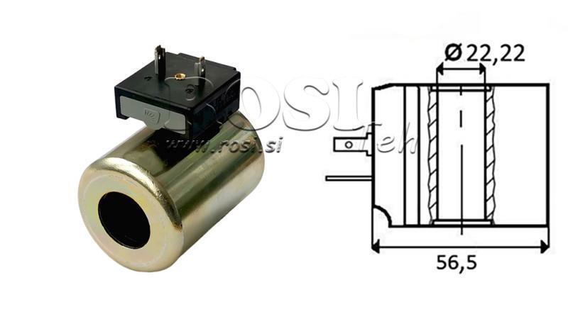 CEWKA ELEKTROMAGNETYCZNA 12V DC - CB14 - fi 22.22mm-59mm 30W IP65