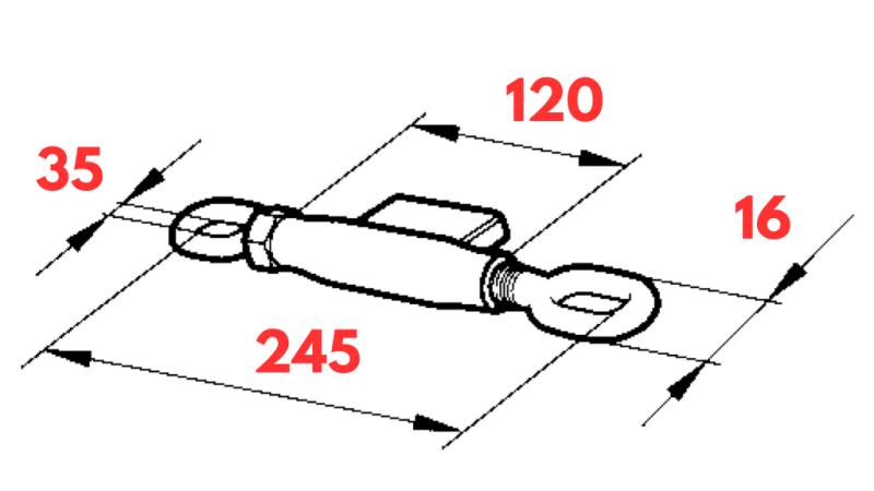 TENSIONATORE 16x2/245mm