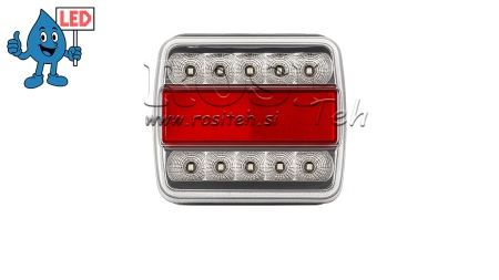 LED STRAŽNJE SVJETLO ZA PRIKOLICU KOMBINIRANO 4 FUNKCIJE 12V BIJELA
