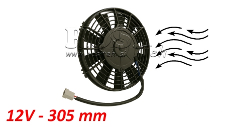 VENTILATOR AKSIJALNI 305mm POTISNI 12V