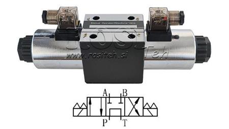 HYDRAULISK ELEKTROMAGNETISK VENTIL KV-4/3 CETOP 5 12/24/230V N2