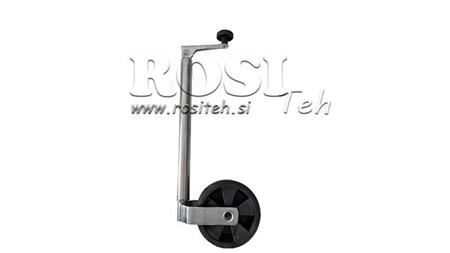 PIE DE SOPORTE DE ROSCA CON RUEDA PARA REMOLQUES 35mm 75 kg