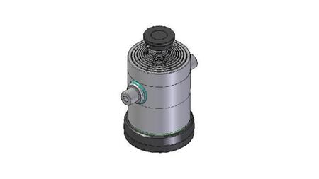 1054S - CILINDRO TELESCOPICO STANDARD/BALL 10 STADI CORSO 3450 DIAMETRO 300