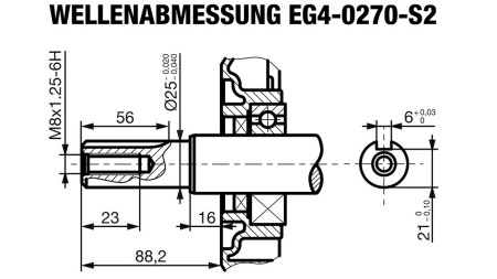 silnik benzynowy EG4-270cc-6.56kW-8.92HP-3,600 RPM-H-KW25x88.2-ręczny start