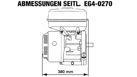 silnik benzynowy EG4-270cc-6.56kW-8.92HP-3,600 RPM-H-KW25x88.2-ręczny start