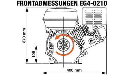 silnik benzynowy EG4-200cc-5.10kW-3,600 RPM-H-KW20x53-ręczny start