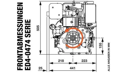 diesel motor 474cc-8,0kW-3.600 U/min-E-KW25x88-elektro zagon