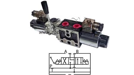 VALVOLA IDRAULICA MANUALE E ELETTROMAGNETICA YEAT-MONTAGGIO 12V N6