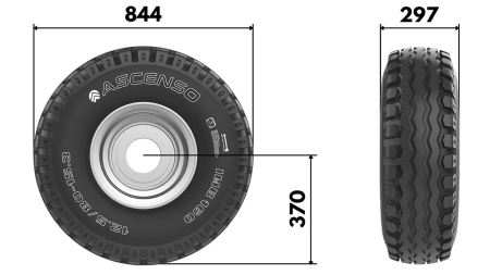 GUMA 11,5/80-15,3 AW909 14pl S PLATIŠČEM 9,00X15,3