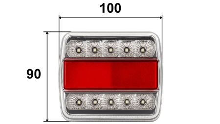 LED STRAŽNJE SVJETLO ZA PRIKOLICU KOMBINIRANO 4 FUNKCIJE 12V BIJELA