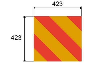 ALU UPOZORENJE ZA VOZILA I PRIKLJUČKE DIM.423X423MM