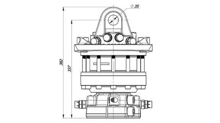 HYDRAULICKÝ ROTÁTOR 10000/5000 KG S FLANGEM