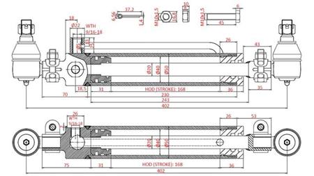 HYDRAULISK STYRINGSCYLINDER Cs Baghoe