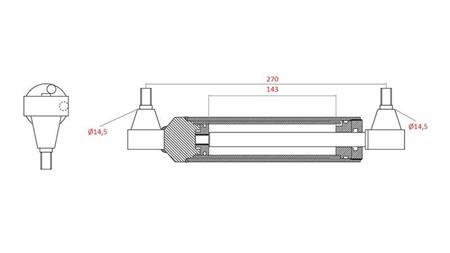 HYDRAULISK STYRESYLINDER MASSEY FERGUSON OEM-3401240M91, 0011403U91, 192749M92, 168009M92, 183