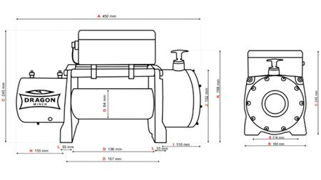 12 V ELEKTRIČNI VINČ DWM 10000 HD - 4536 kg