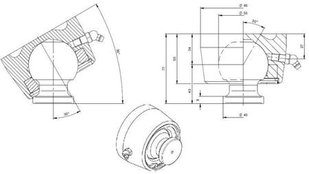 KULIČKA PRO TELESCOPICKÝ CYLINDR FI 55 max. 15 Tun
