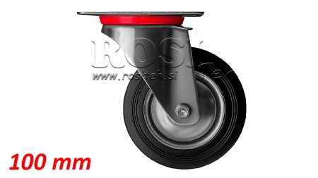 KOTAČ 100mm S VRTLJIVIM PODNOŽJEM