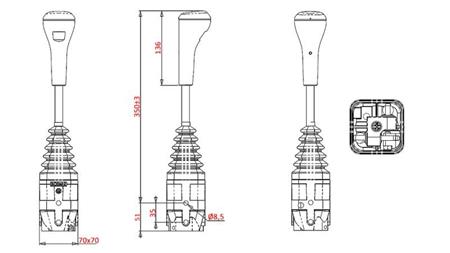 JOYSTICK INDEMAR PRO VZV - BEZ TLAČÍTKA