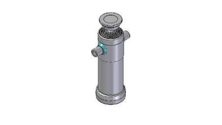 3094S -TELESCOPISK CYLINDER STANDARD/KUGLE 5 TRIN SLAG 1490 DIAMETER 124