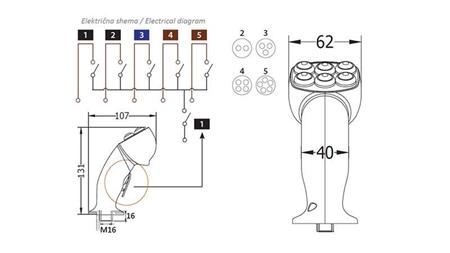 DÁLKOVÉ OVLÁDÁNÍ RUKOJEŤ ROSI JOYSTICK - 2 TLAČÍTKA