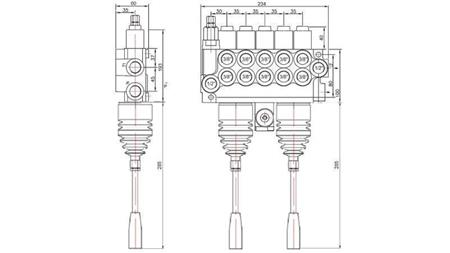 VÁLVULA HIDRÁULICA 5xP40   2x JOYSTICK