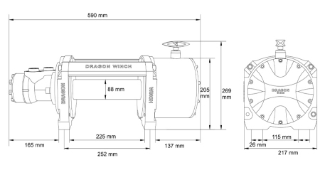 HIDRAULIČNO VITLO DWHI 12000 HD - 5443 kg