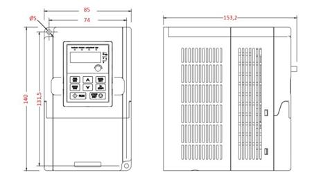 CONVERTIDOR DE FRECUENCIA-INVERTIDOR 1Fase 0.75kW GD10-0R7G-S2-B