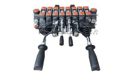 VALVOLA IDRAULICA HIAB 8xPC70   2x JOYSTICK - CONTROLLO ELETTRICO 12V