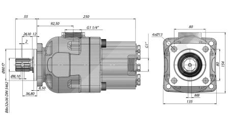 POMPA IDRAULICA A PISTONI -60cc - 270 bar